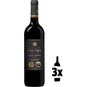 3 flessen Casa Safra Black Label Gran Reserva Probeerpakket