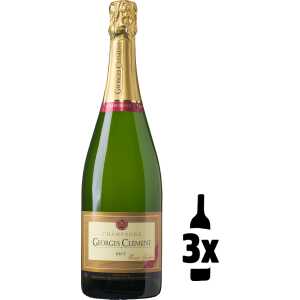 3 flessen Georges Clément Champagne Brut Probeerpakket