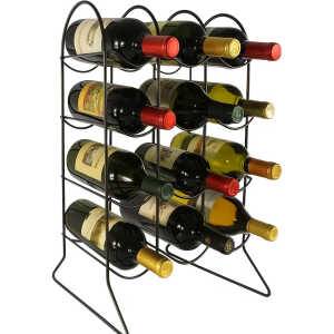 Wijnrek Bar Essentials Zwart - 12 Flessen - Cookinglife